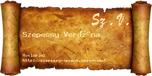 Szepessy Veréna névjegykártya